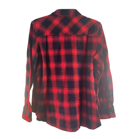 WOOLRICH Women’s Red Buffalo Plaid Casual Button Down Flannel Shirt /Size: Large - Picture 2 of 6